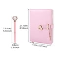 thumbnail image 3 of A5 Diary Notebook Heart Shaped Lock Gift With Key Pen Stationery Secret Students, 3 of 3