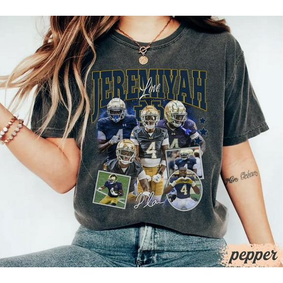 Jeremiyah Love graphic t-shirt, Vintage sports t-shirt