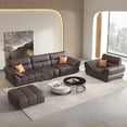 thumbnail image 2 of Leather Living Room Sofa Cloud Sectional Nordic Modern Bed Sofa Love Seat Articulos Para El Hogar Living Room Furniture Set My Lux Decor Round, 2 of 15