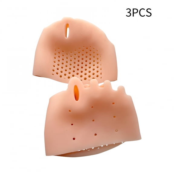 XIRQI Bunion Correctors,3 Pairs Silicone Toe Separator Socks,Toe Separators for Women (3*Skin),Breathable and Soft