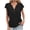 Black, variant on WIZUTIZ Plus Size Tops for Women up to 65% Off Work Out Loose Fit Breathable Athletic Shirts Ladies Trendy Short Sleeve Tshirt Sports Solid Tops Retro Fashion Tshirts Vintage V-Neck Tee T-shirt Bl