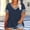 *Navy, variant on ClodeEU Women’s Plus Size V Neck Short Sleeve T-Shirt with Striped Trim, Casual Solid Color Top Army Green,Women's Plus L