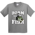 thumbnail image 3 of Inktastic Born to Fish Youth T-Shirt, 3 of 5