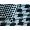 thumbnail image 4 of Ambesonne Geometric Quilted Bedspread Set 3 Pcs, Surreal Leaf Pattern, King Size, Slate Blue Black, 4 of 5