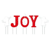 PEIBang Outdoor Nativity Set with JOY Letters & Angels Yard Signs,Weather-Resistant Christmas Decor for Home Walkway