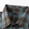 thumbnail image 4 of Aimik 2025 Men's Plaid Flannel Shirts Long Sleeve Regular Fit Button Down Causal Shirts-Blue XL, 4 of 5