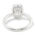 thumbnail image 4 of solitaire jewels 2.25CT Emerald Moissanite Hidden Halo Engagement Ring For Women, 18K White Gold, 4 of 7