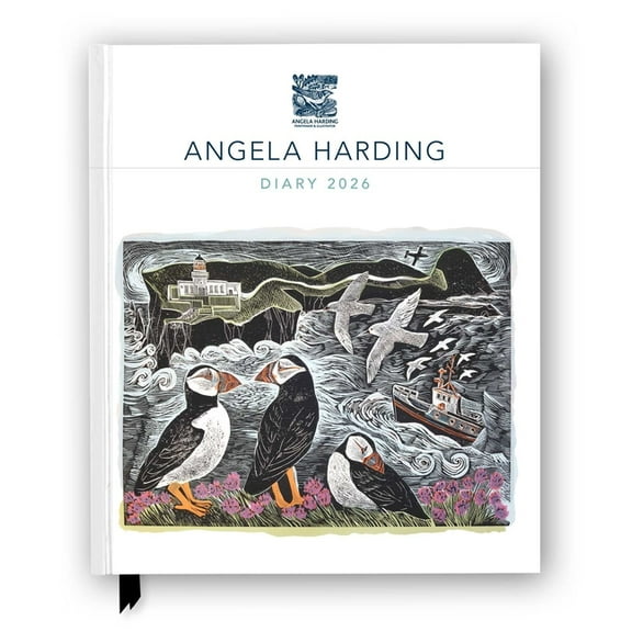 Angela Harding 2026 Desk Diary Planner - Week to View, Illustrated Throughout, (Hardcover)