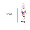 thumbnail image 2 of Patriotic Door Knob Hanger, Glittery 3 Pack (Red Blue and Multicolored) Door Bell Greeter Jingle Bells and Bows, 2 of 5