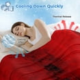 thumbnail image 3 of Red Cooling Blanket,Lightweight Breathable Summer Throw Blanket with Double Sided Cold Effect,Retro Oil Painting Modern Abstract Art Aesthetics Picnic Blankets Bed Sheet for Hot Sleepers 40"x60", 3 of 8