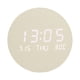 thumbnail image 2 of Reloj de pared digital de 7,5 pulgadas con brillo automático, formato 12/24 horas, USB, temperatura, fecha y día. Blanco, 2 of 9