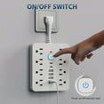 thumbnail image 3 of 14-in-1 Power Strip with 8 AC Outlets & 6 USB Ports (2 Type-C), Wall Mount Design for Office Den, 3 of 8