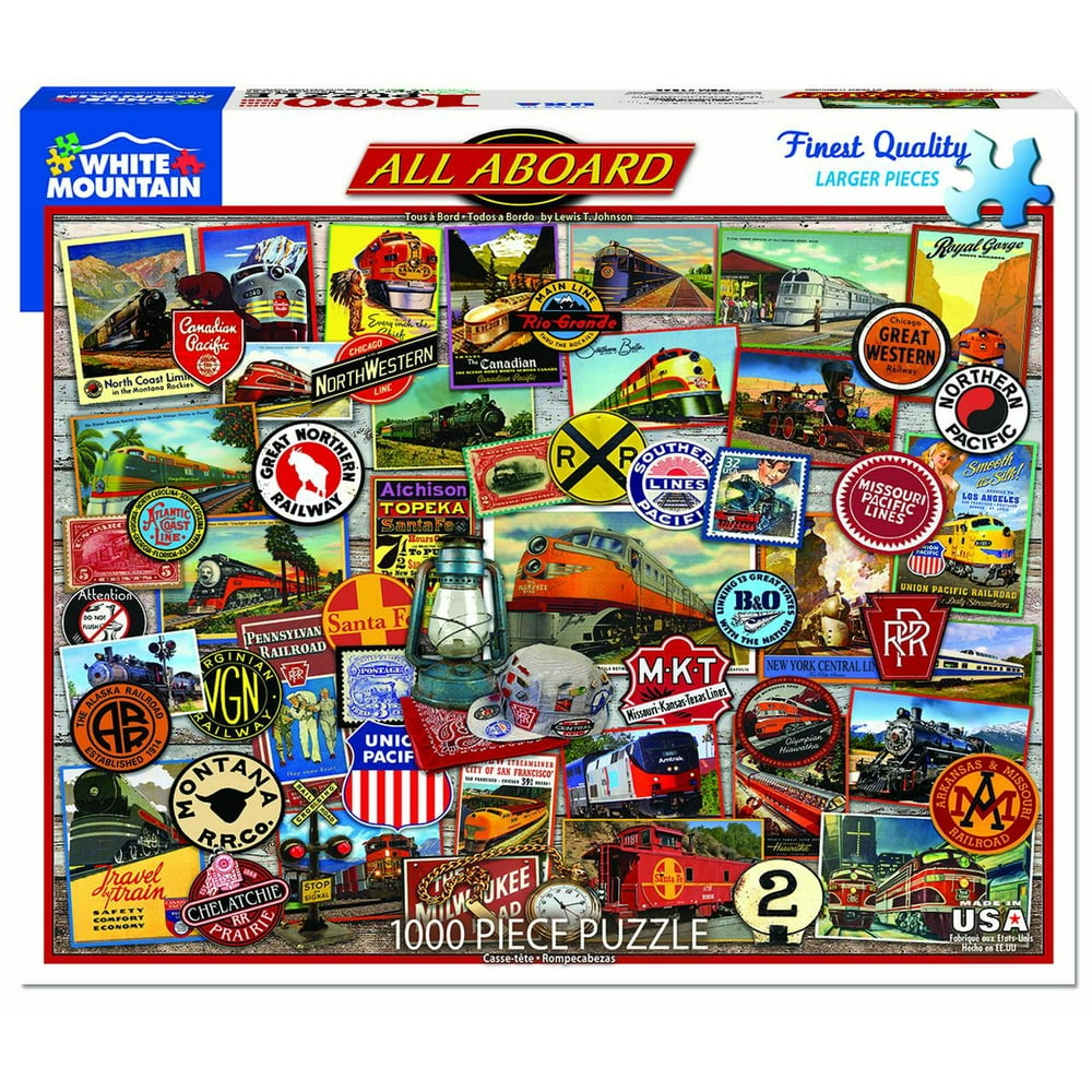 Jigsaw Puzzle 1000 Pieces 24"X30"All Aboard
