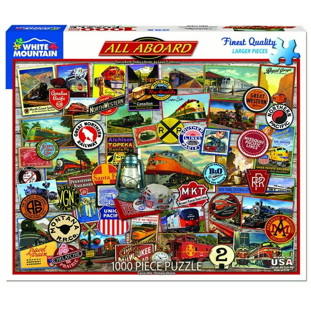 Jigsaw Puzzle 1000 Pieces 24"X30"All Aboard