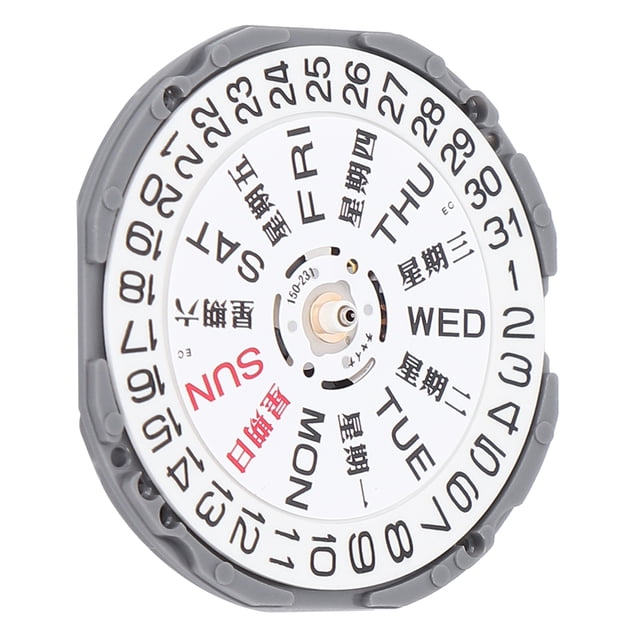 Khall Mouvement de Montre, Mouvement de Montre VJ33 Remplacement Jour Date Calendrier Mouvement Pièces de Réparation Accessoire, Mouvement de Montre Calendrier