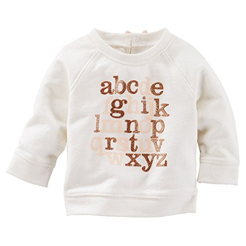 Oshkosh B Gosh Oshkosh B Gosh Baby Girls Alphabet Sweatshirt 9 Months Walmart Com Walmart Com