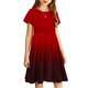 thumbnail image 5 of Odeerbi Niñas Verano A-Line Vestido Gradiente Swing Vestido Niños Manga Corta Stretchy Dress, 5 of 7