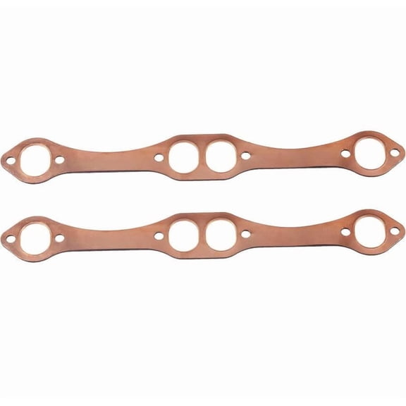 Certified Automotive Experts – Copper Header Gaskets Small Block Chevy 265 283 302 305 327 350 383 400 SBC Exhaust Manifold Gasket Set Reusable No Leak Oval Port Gaskets Fits Gen 1 Engines 1955–2002