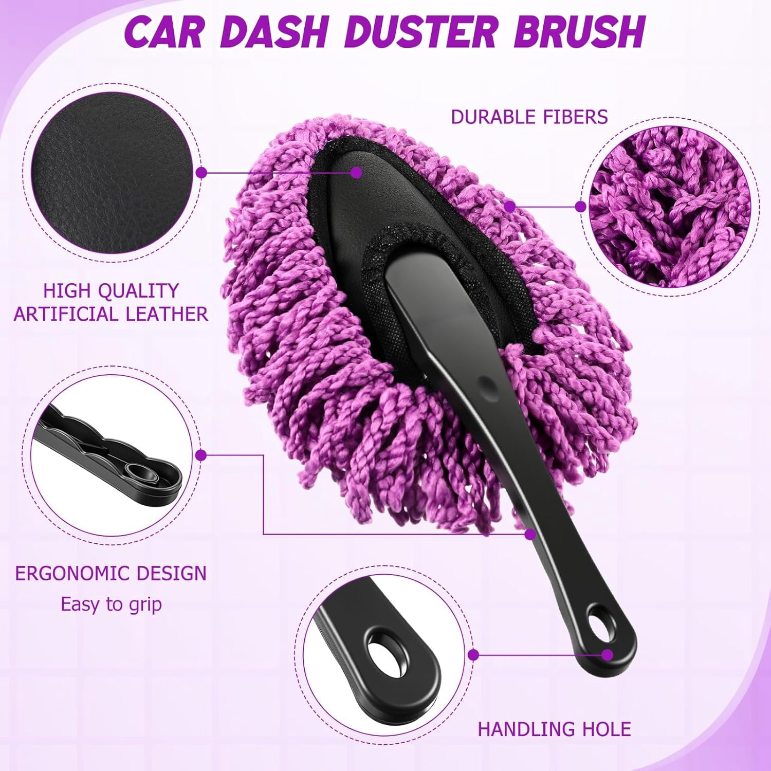 Windshield Cleaner Tool, Car Cleaning Kit with Various Detailing Brushes Set Spray Bottle Cleaner Towel Cleaning Gel Accessories for Windows Vents