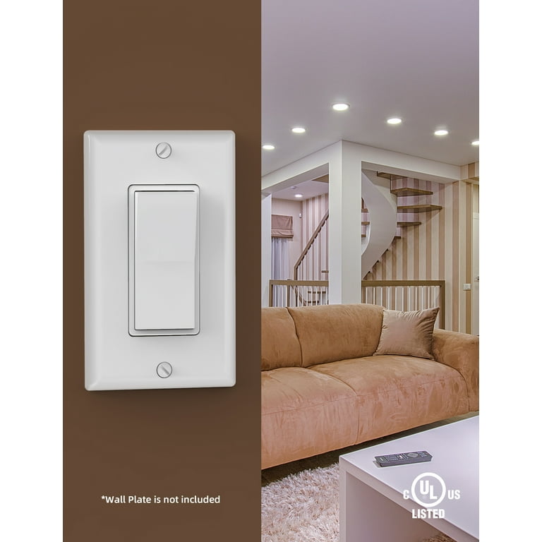 Light Switch 40-Pack] PROCURU 3-Way Decorator Paddle Rocker