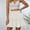 White, variant on Women's High Waisted A Line Mini Skirt Flowy Tiered Boho Summer Casual Fashion Skirt for Wedding Party and Daily Wear