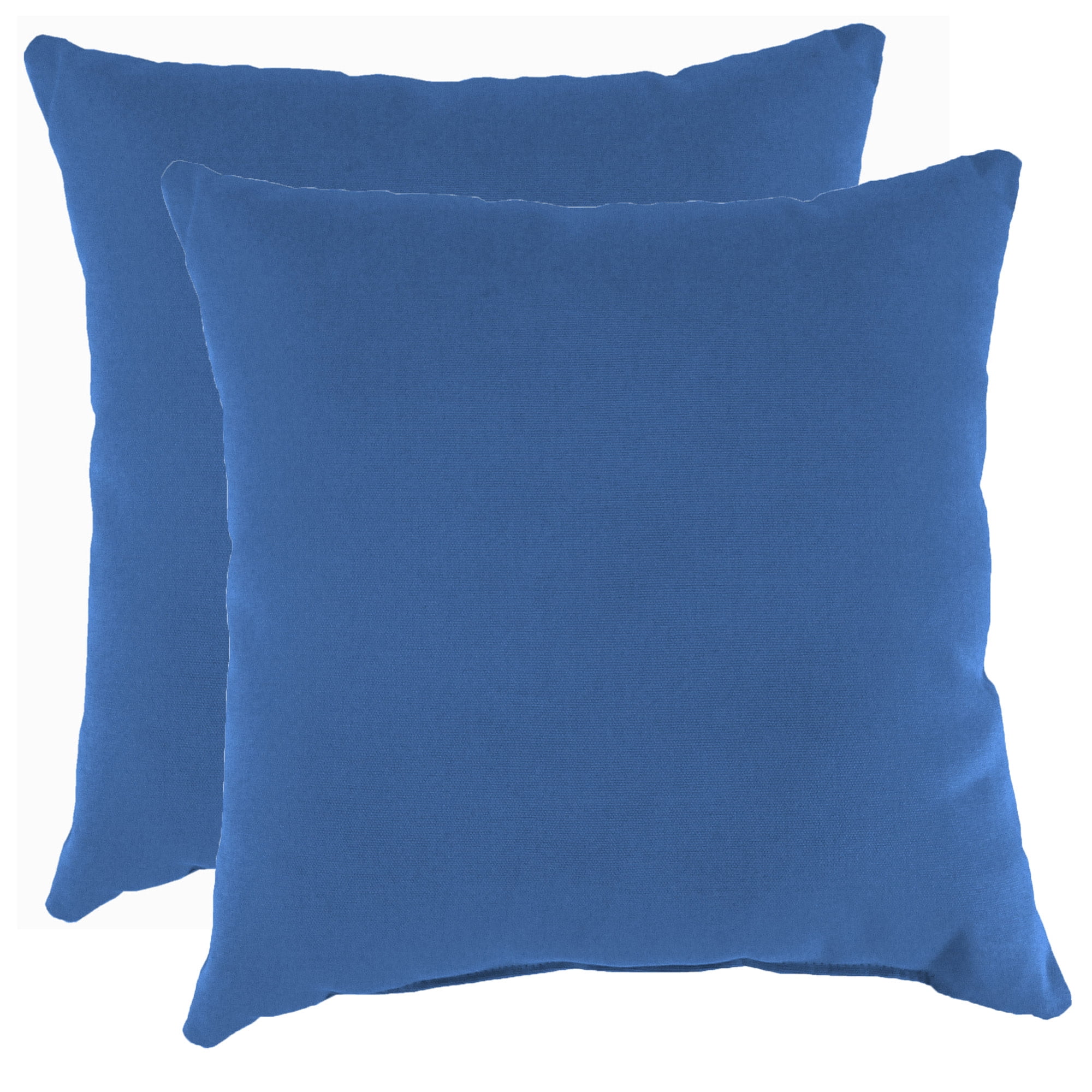 Jordan Manufacturing 17" x 17" Athens Mystic Blue Solid Square Outdoor Throw Pillow (4 Pack)