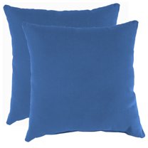 Jordan Manufacturing 17" x 17" Athens Mystic Blue Solid Square Outdoor Throw Pillow (2 Pack)