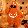 thumbnail image 6 of Halloween Pumpkin Costume Oversized Wearable Blanket Hoodie Cozy Plush Halloween Cosplay Costume, 6 of 7