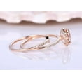 thumbnail image 4 of HeartsAndYou 1.9ct Natural Peach Morganite Bridal Set Engagement Ring 14k SOLID Rose Gold, 4 of 9