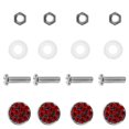 thumbnail image 1 of OULII 1 Set License Plate Fixing Screw Anti Theft Protection for Vehicle Installation Red Plastic, 1 of 8