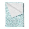 thumbnail image 2 of Octopus Ship Soft Flannel Fleece Blanket, Doodle Turtle Nautical Sea Creatures Shell Anchor Jellyfish Whale, Cozy Plush for Indoor and Outdoor Use, 70" x 90", Dark Seafoam and White, by Ambesonne, 2 of 5
