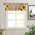 thumbnail image 2 of Pastoral Sunflower Valances for Windows Country Foral Vintage Board Background Rod Pocket Curtain Valance Window Treatment Short Curtains for Kitchen Living Room, 60"x14", 2 of 5