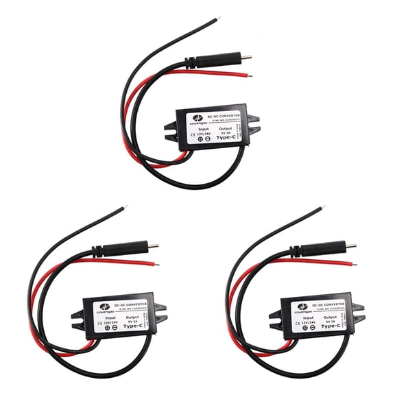 3X 12V 24V to 5V 3A DC DC Converter Regulator 12 Volt to 5 Volt 15W Buck Power Supply
