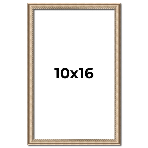 10x16 Frame Silver Real Wood Picture Frame Width 0.75 Inches | Interior Frame Depth 0.5 Inches |