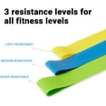 thumbnail image 4 of Beachbody Resistance Bands for Booty and Thigh Workouts, Unisex Strength Workout Exercise Loops for Women & Men, Light, Medium & Heavy Resistance Levels, 12 Inch, 3 Pack, 4 of 8