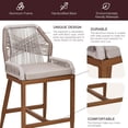 thumbnail image 3 of Outdoor Bar Stool, Set of 2, Home Back Dining Chair, Modern Patio Bar Stools with Backrest and Arm, 3 of 7