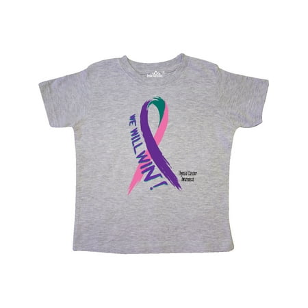 

Inktastic We Will Win Against Thyroid Cancer Ribbon Gift Toddler Boy or Toddler Girl T-Shirt