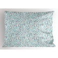thumbnail image 1 of Flower Pillow Sham, Bunch of Flowers Soft Toned Ornamental Field Valley Pattern, Decorative Standard Size Printed Pillowcase, 26 X 20 Inches, Almond Green Sky Blue Eggplant, by Ambesonne, 1 of 2