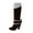 Brown, variant on OAVQHLG3B Women's Comfortable Flap Warm Velvet Belt Buckle Round Head Thick With High Heeled Knee Boots