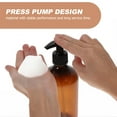 thumbnail image 4 of PAMINGONO 2-Pack Brown Reusable Bottle Dispensers for Shampoo and Body Wash Storage, Leak-Proof and, 4 of 8