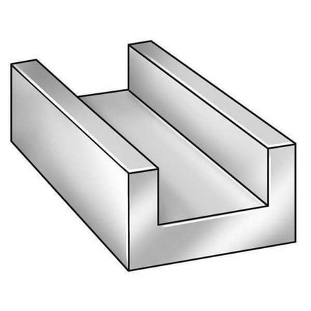 

ZoroSelect U-Channel AL 6063 3/4 In Leg 1/2 Inx8 ft