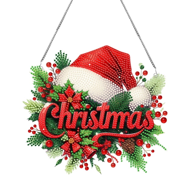 Kit Arte Con Diamantes DIY Acrílico Navideño Forma Especial Papá Noel