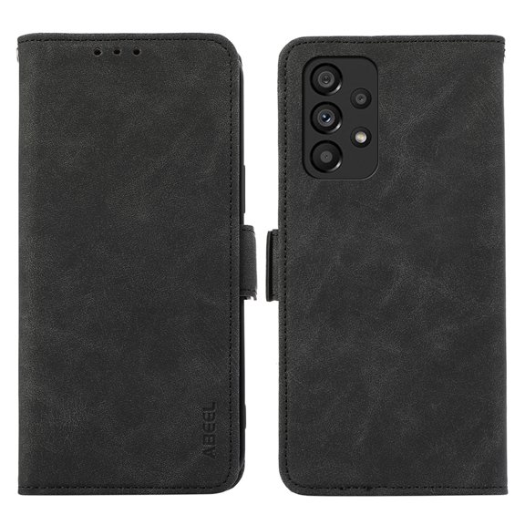 Decase Flip Case with Card Holder for Samsung Galaxy A53 5G,Wallet PU Leather Magnetic Protective Cellphone Case for Samsung Galaxy A53 5G Folio Book Cover with Stand,Black