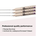 thumbnail image 5 of Sakura Pigma Micron Fineliner Pens, Archival Black Ink, 05 Tip Size, 3-Pack Set, 5 of 7