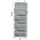 thumbnail image 2 of Organizador colgante de almacenamiento simple para artículos del hogar, 4 bolsillos, gris, 2 of 7