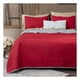thumbnail image 1 of Edredón Ligero Real Textil + 1 Funda de Almohada, Juego de Colcha Individual, Color Rojo/Gris, 1 of 7