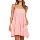 thumbnail image 2 of Vestido de Camisa Cuadrada para las Mujeres A-Línea Correas de Hombro Mini con Borde de Volantes, Vestido de Bolsillo Lateral Casual para Primavera Verano Otoño Diario Y Fiesta, 2 of 7
