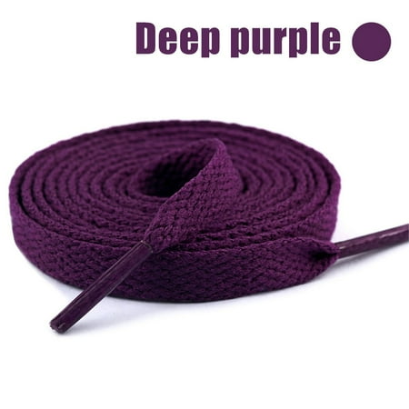 

Dpityserensio Flat Coloured Shoe Laces 10+ Colours Shoelaces Football Boots Trainer Shoes Purple