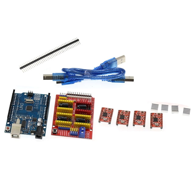 Seitruly Conjunto de reemplazo de controlador de escudo CNC V3 V4, accesorio de módulo de componente modificado, Kit de impresora inteligente, accesorios Electrónica Tipo 1