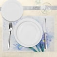 thumbnail image 3 of Ambesonne Floral Place Mats Set of 4, Iris Fresh Colors, Standard Size, Lilac Teal Ecru, 3 of 6